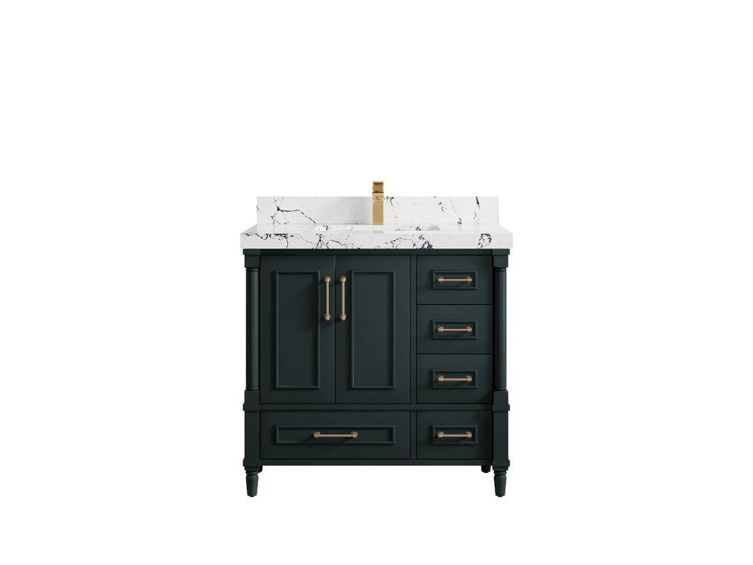 Aberdeen 36 in. W x 22 in. D Center Sink Bathroom Vanity
