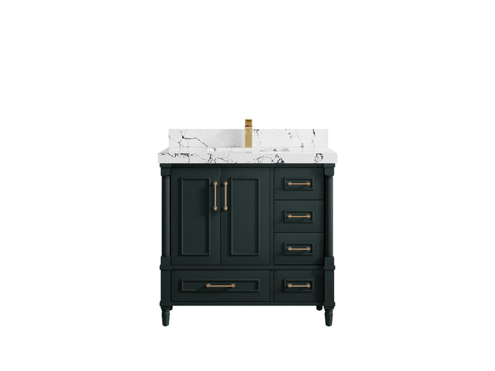 Aberdeen 36 in. W x 22 in. D Center Sink Bathroom Vanity - photo 36