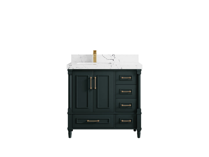 Aberdeen 36 in. W x 22 in. D Left Offset Sink Bathroom Vanity - photo 38