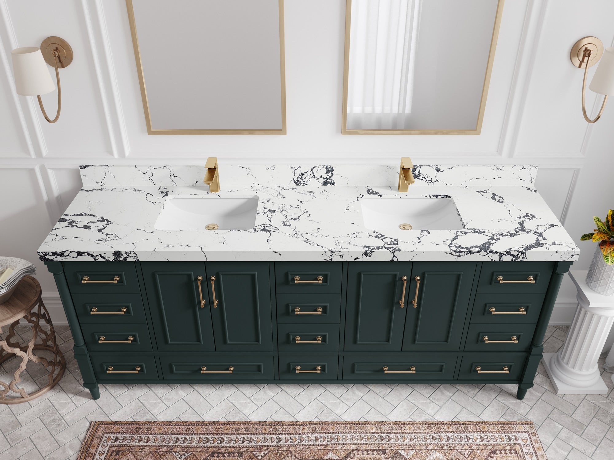 Aberdeen 84 in. W x 22 in. D Double Sink Bathroom Vanity