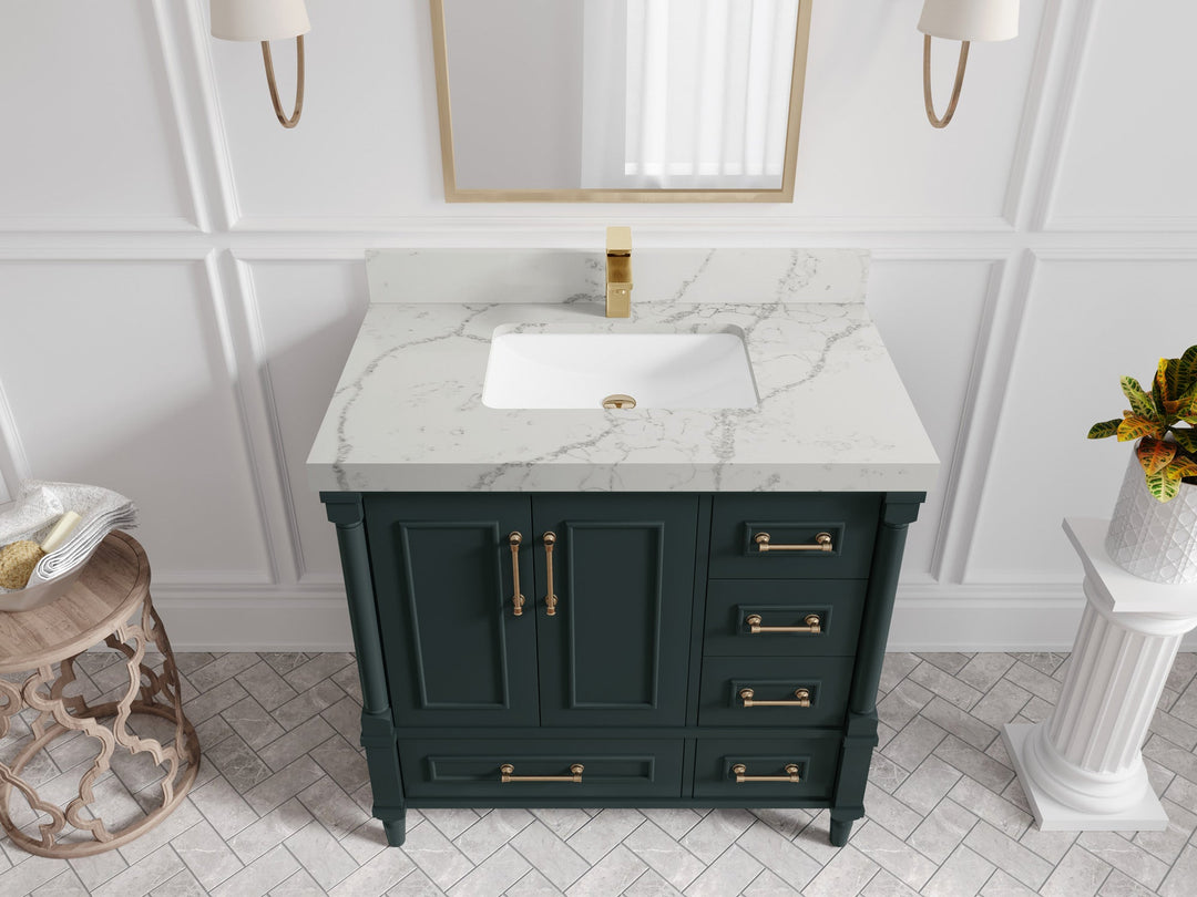 Aberdeen 36 in. W x 22 in. D Center Sink Bathroom Vanity