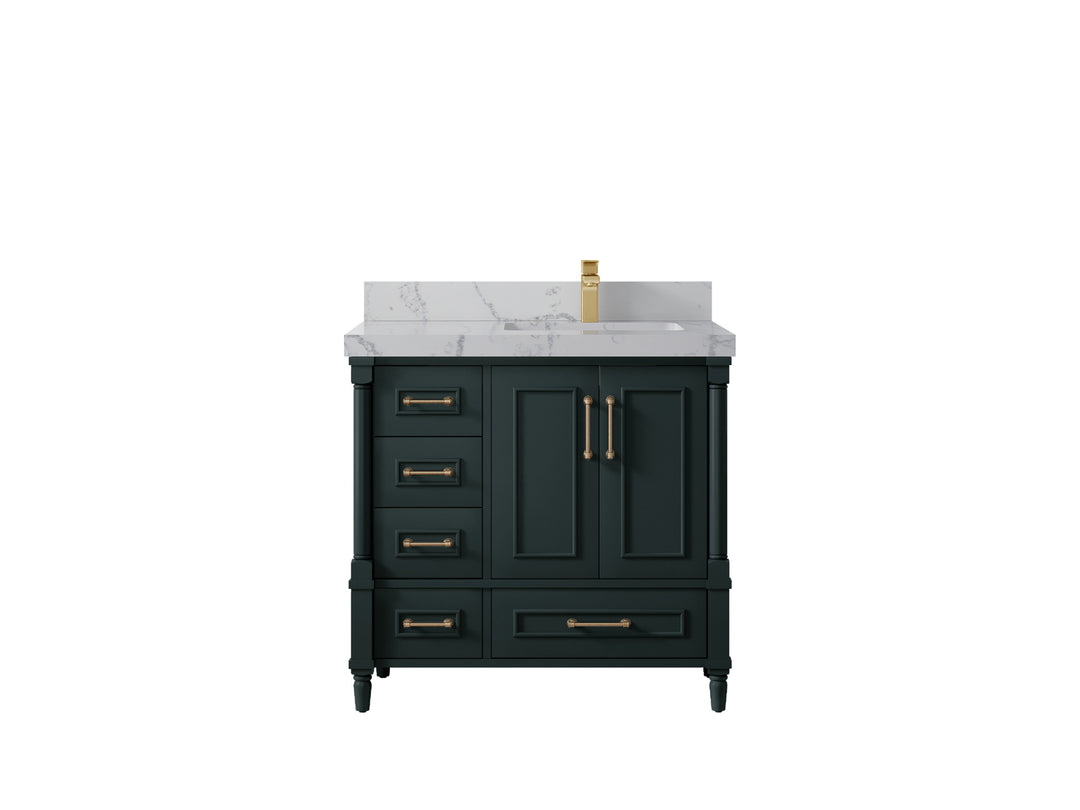 Aberdeen 36 in. W x 22 in. D Right Offset Sink Bathroom Vanity