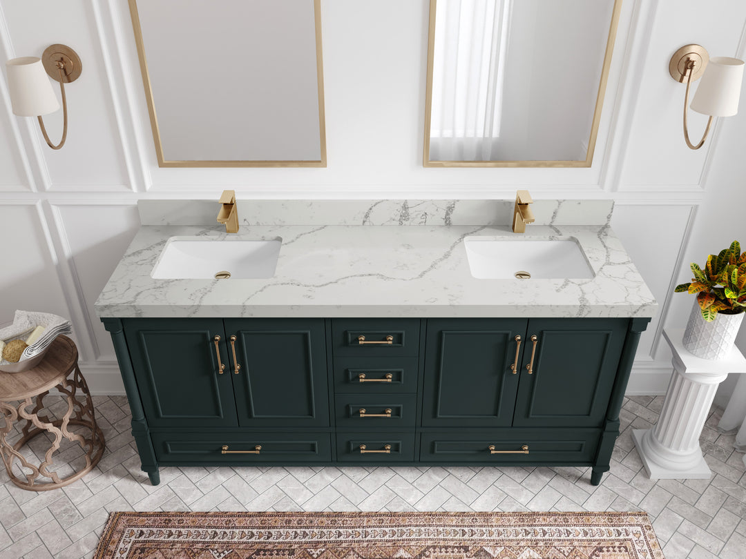 Aberdeen 72 in. W x 22 in. D Double Sink Bathroom Vanity