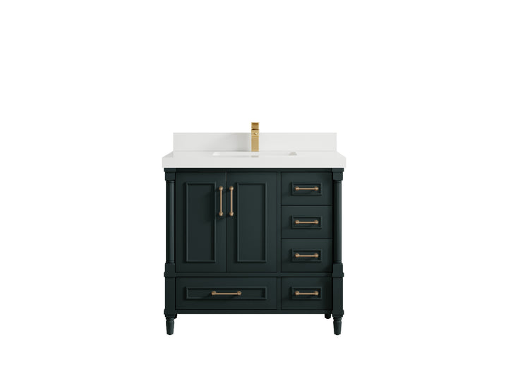 Aberdeen 36 in. W x 22 in. D Center Sink Bathroom Vanity - photo 40