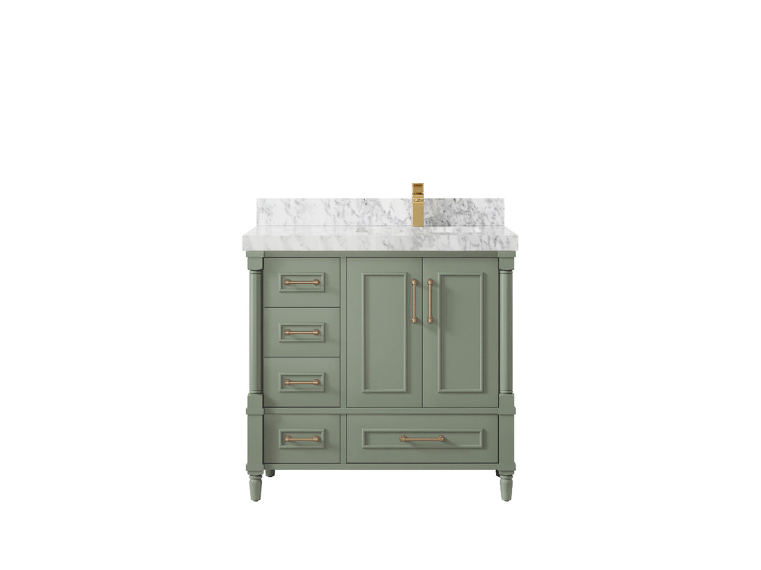 Aberdeen 36 in. W x 22 in. D Right Offset Sink Bathroom Vanity