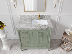 Aberdeen 36 in. W x 22 in. D Right Offset Sink Bathroom Vanity - photo 17