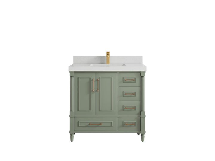Aberdeen 36 in. W x 22 in. D Center Sink Bathroom Vanity - photo 18