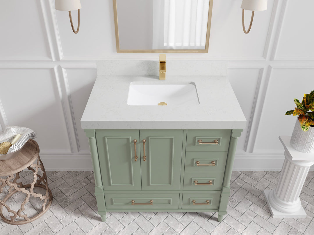 Aberdeen 36 in. W x 22 in. D Center Sink Bathroom Vanity