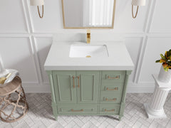 Aberdeen 36 in. W x 22 in. D Center Sink Bathroom Vanity - photo 17