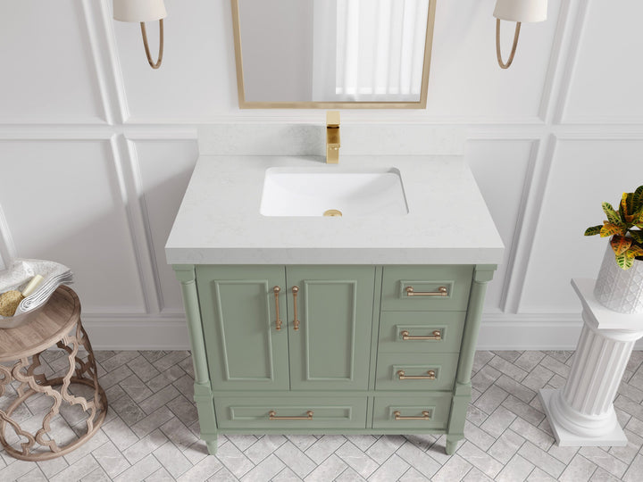Aberdeen 36 in. W x 22 in. D Center Sink Bathroom Vanity - photo 17