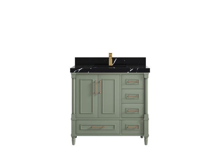 Aberdeen 36 in. W x 22 in. D Center Sink Bathroom Vanity - photo 8