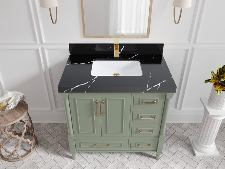 Aberdeen 36 in. W x 22 in. D Center Sink Bathroom Vanity - photo 7