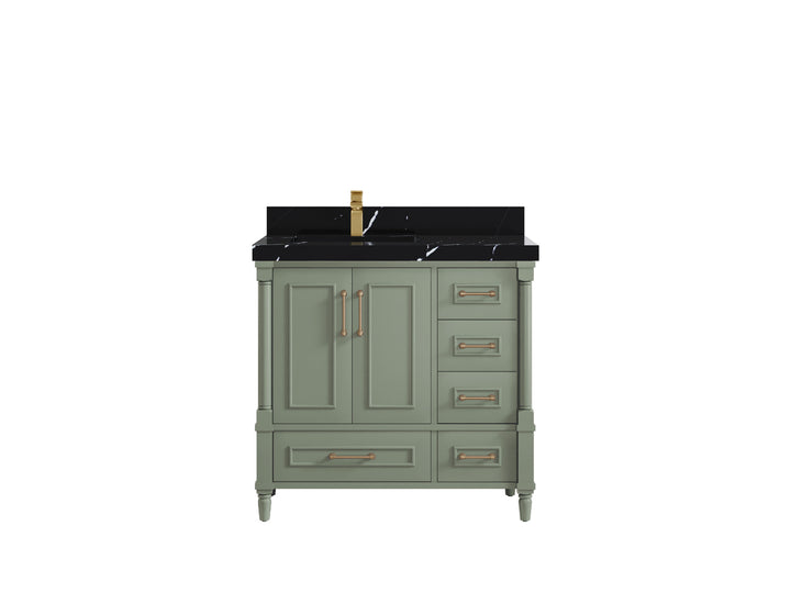 Aberdeen 36 in. W x 22 in. D Left Offset Sink Bathroom Vanity - photo 8