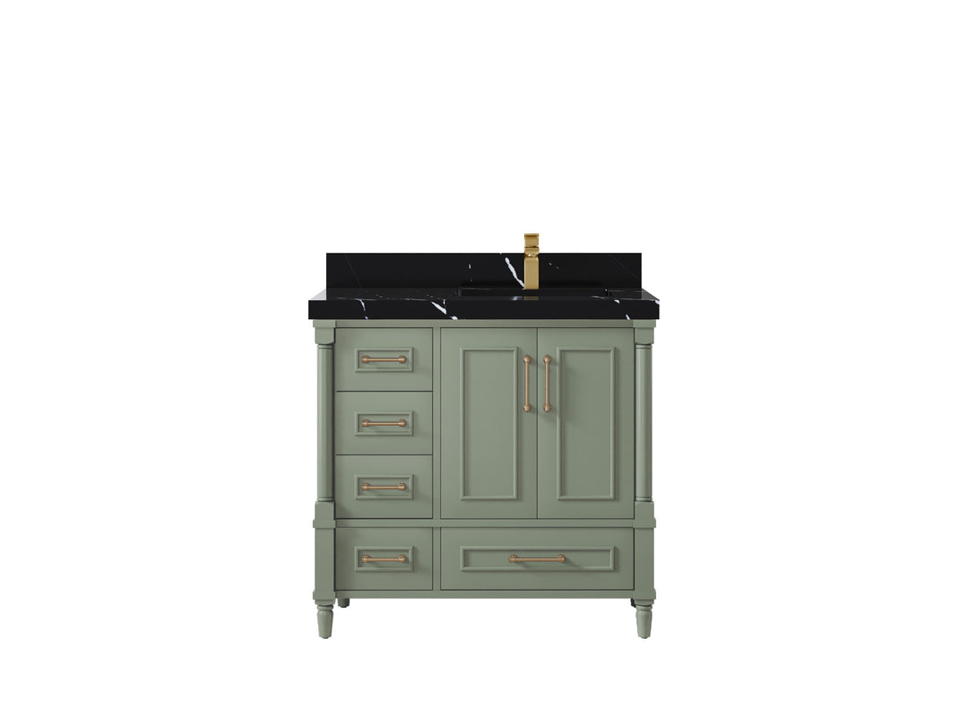Aberdeen 36 in. W x 22 in. D Right Offset Sink Bathroom Vanity
