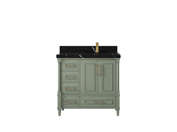 Aberdeen 36 in. W x 22 in. D Right Offset Sink Bathroom Vanity - photo 8
