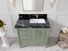 Aberdeen 36 in. W x 22 in. D Right Offset Sink Bathroom Vanity - photo 7