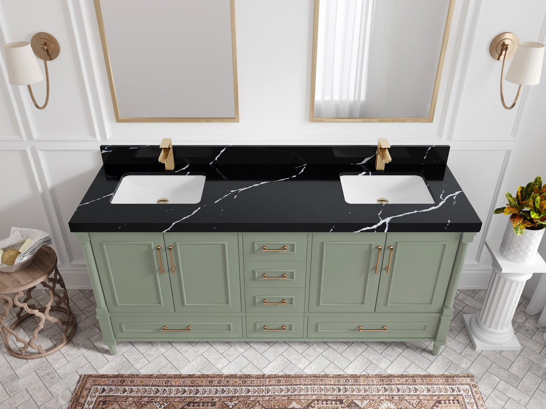 Aberdeen 72 in. W x 22 in. D Double Sink Bathroom Vanity