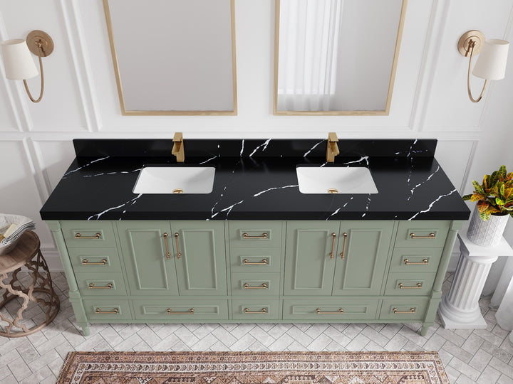 Aberdeen 80 in. W x 22 in. D Double Sink Bathroom Vanity - photo 8