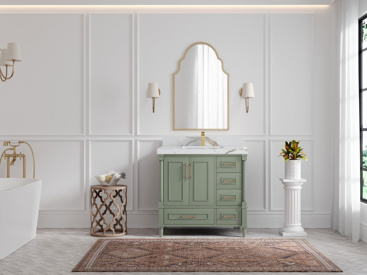 Aberdeen 36 in. W x 22 in. D Center Sink Bathroom Vanity