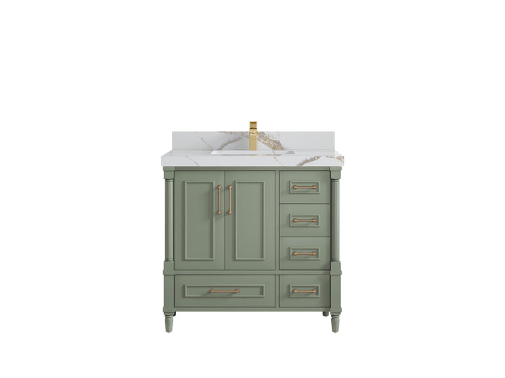 Aberdeen 36 in. W x 22 in. D Center Sink Bathroom Vanity - photo 10