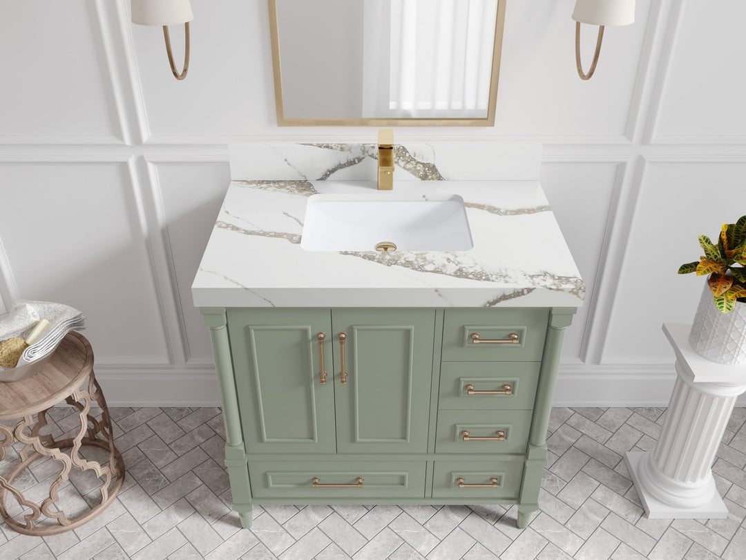 Aberdeen 36 in. W x 22 in. D Center Sink Bathroom Vanity