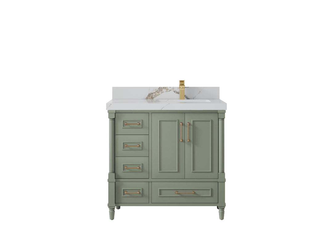 Aberdeen 36 in. W x 22 in. D Right Offset Sink Bathroom Vanity