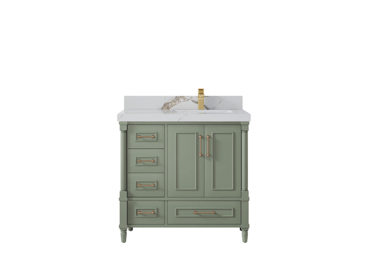 Aberdeen 36 in. W x 22 in. D Right Offset Sink Bathroom Vanity - photo 12