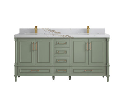 Aberdeen 72 in. W x 22 in. D Double Sink Bathroom Vanity - Willow Bath and Vanity