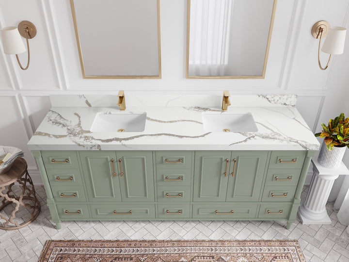 Aberdeen 80 in. W x 22 in. D Double Sink Bathroom Vanity - photo 10
