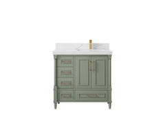 Aberdeen 36 in. W x 22 in. D Right Offset Sink Bathroom Vanity - photo 1
