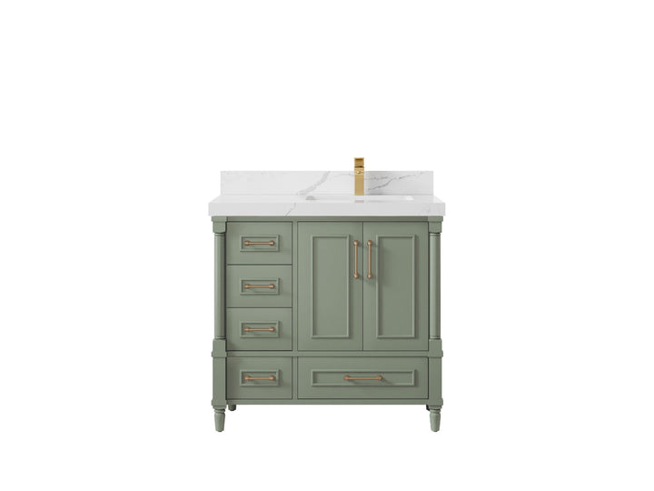 Aberdeen 36 in. W x 22 in. D Right Offset Sink Bathroom Vanity - photo 1