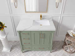 Aberdeen 36 in. W x 22 in. D Right Offset Sink Bathroom Vanity - photo 9
