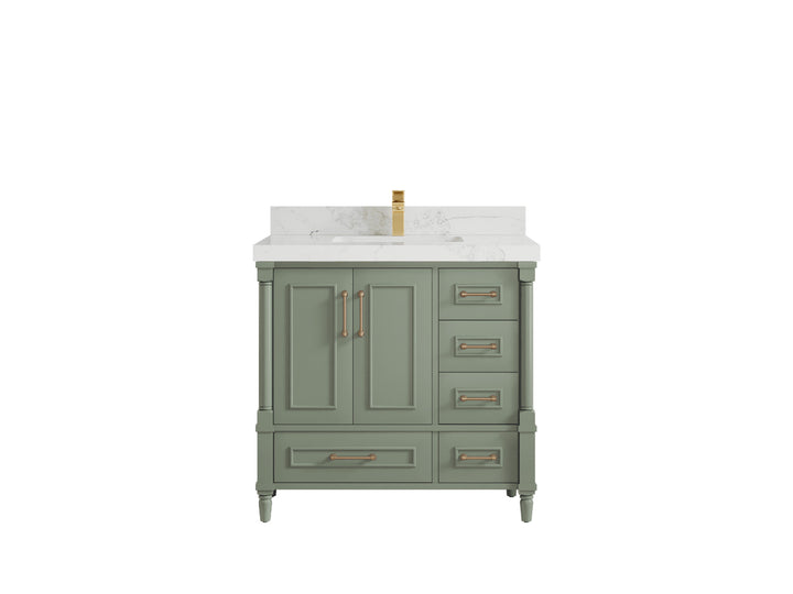 Aberdeen 36 in. W x 22 in. D Center Sink Bathroom Vanity - photo 12