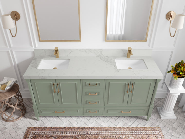 Aberdeen 72 in. W x 22 in. D Double Sink Bathroom Vanity - photo 14