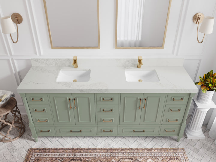 Aberdeen 80 in. W x 22 in. D Double Sink Bathroom Vanity - photo 14