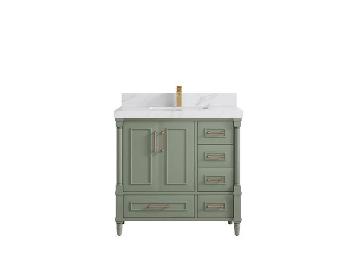 Aberdeen 36 in. W x 22 in. D Center Sink Bathroom Vanity - photo 14