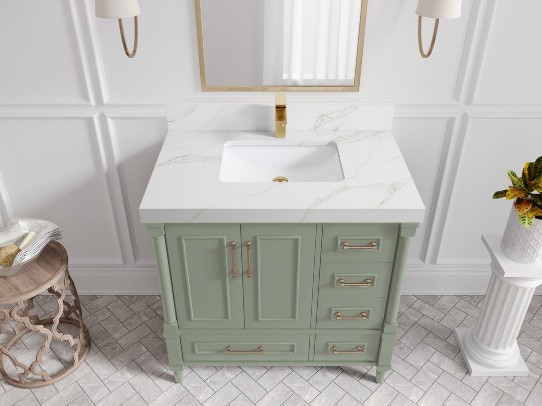 Aberdeen 36 in. W x 22 in. D Center Sink Bathroom Vanity