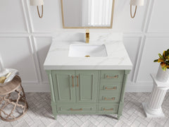 Aberdeen 36 in. W x 22 in. D Center Sink Bathroom Vanity - photo 13
