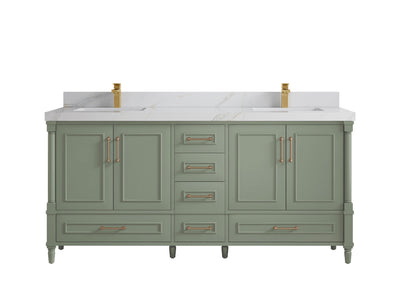 Aberdeen 72 in. W x 22 in. D Double Sink Bathroom Vanity - Willow Bath and Vanity
