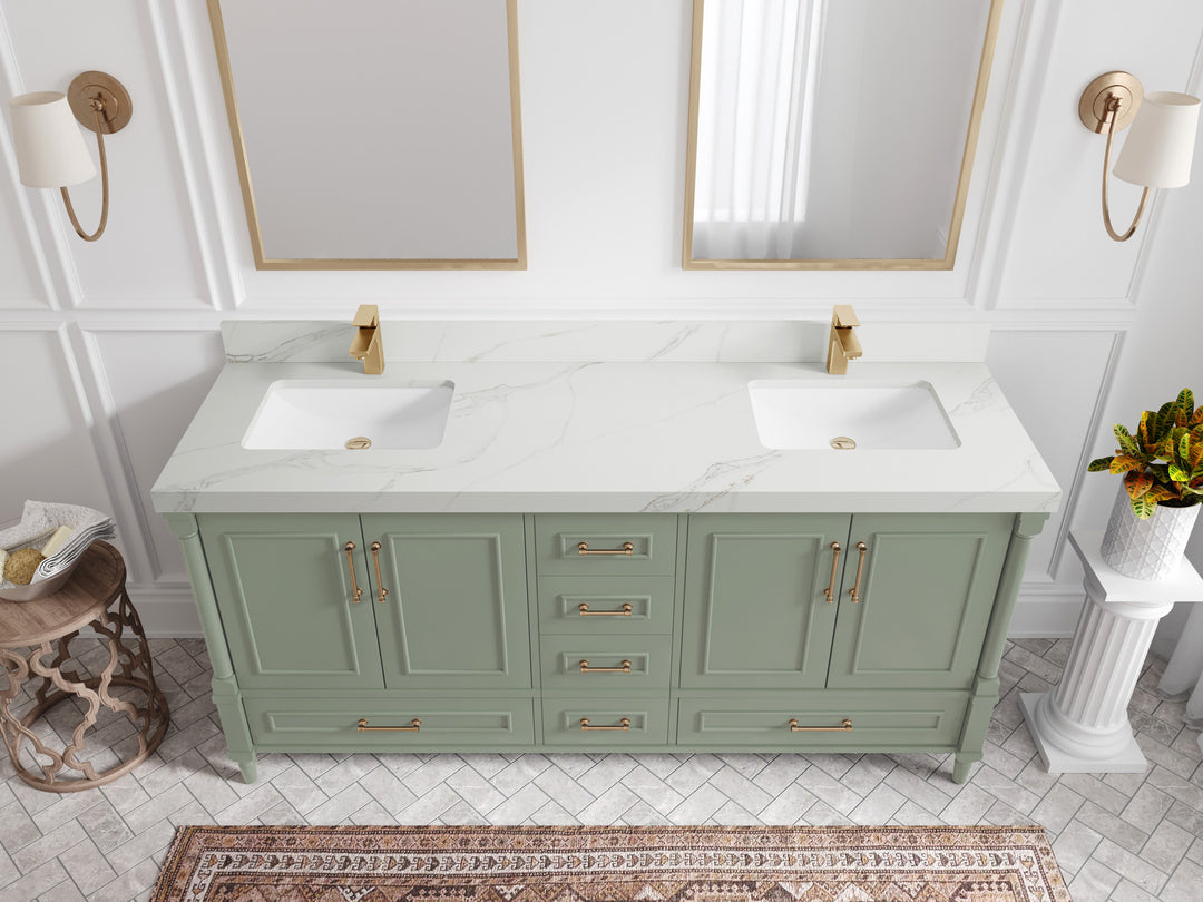Aberdeen 72 in. W x 22 in. D Double Sink Bathroom Vanity