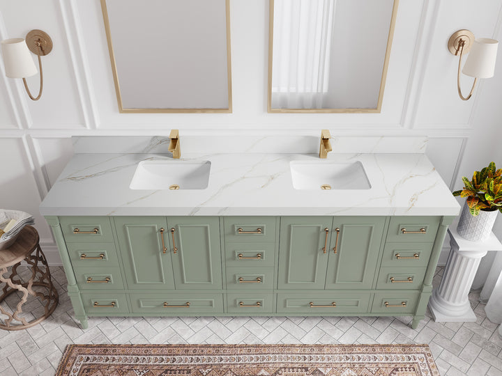 Aberdeen 80 in. W x 22 in. D Double Sink Bathroom Vanity - photo 16
