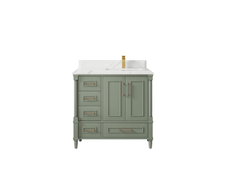 Aberdeen 36 in. W x 22 in. D Right Offset Sink Bathroom Vanity - photo 22