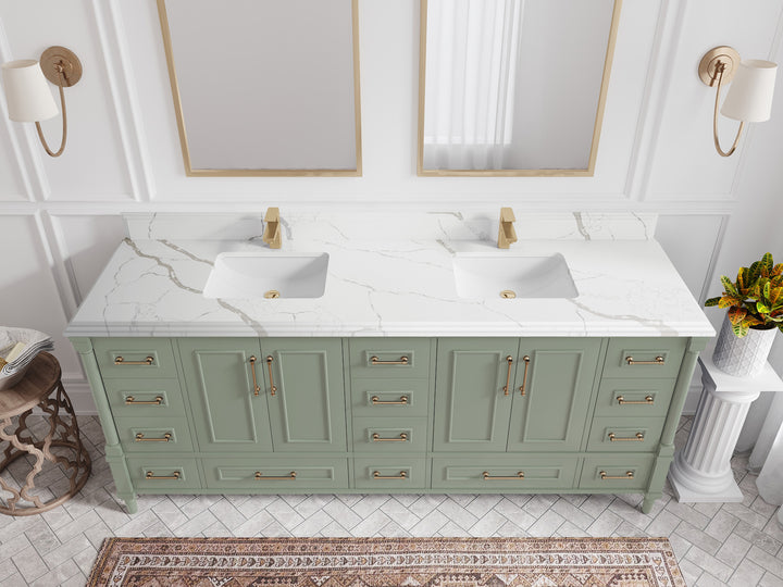 Aberdeen 80 in. W x 22 in. D Double Sink Bathroom Vanity - photo 22