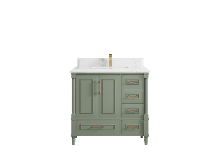 Aberdeen 36 in. W x 22 in. D Center Sink Bathroom Vanity - photo 22
