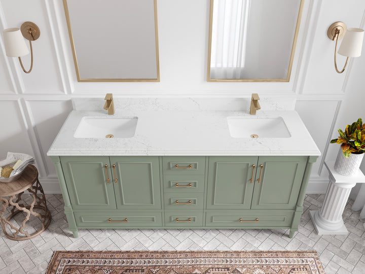 Aberdeen 72 in. W x 22 in. D Double Sink Bathroom Vanity - photo 24