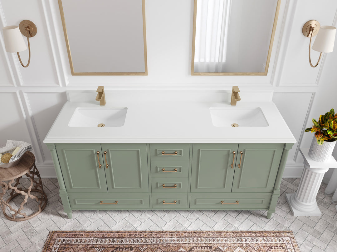 Aberdeen 72 in. W x 22 in. D Double Sink Bathroom Vanity