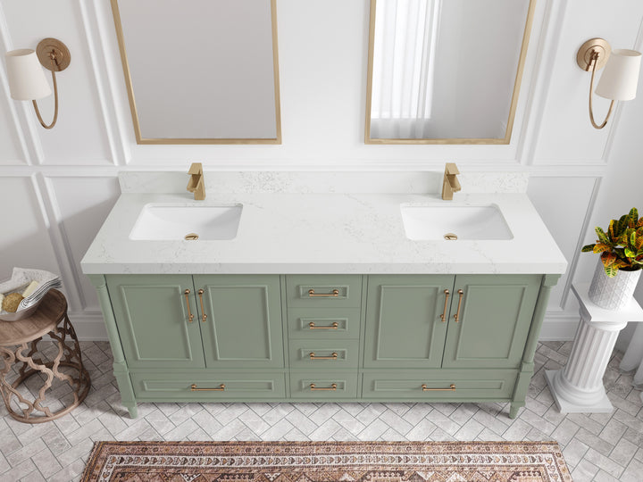 Aberdeen 72 in. W x 22 in. D Double Sink Bathroom Vanity - photo 28