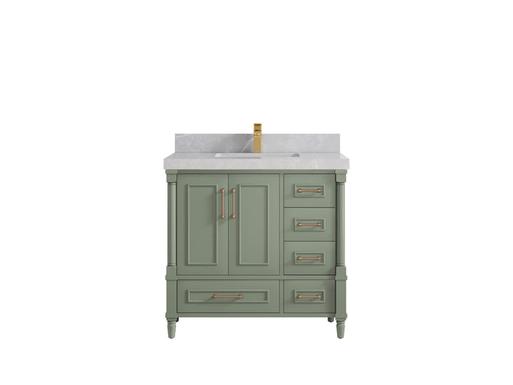 Aberdeen 36 in. W x 22 in. D Center Sink Bathroom Vanity - photo 28
