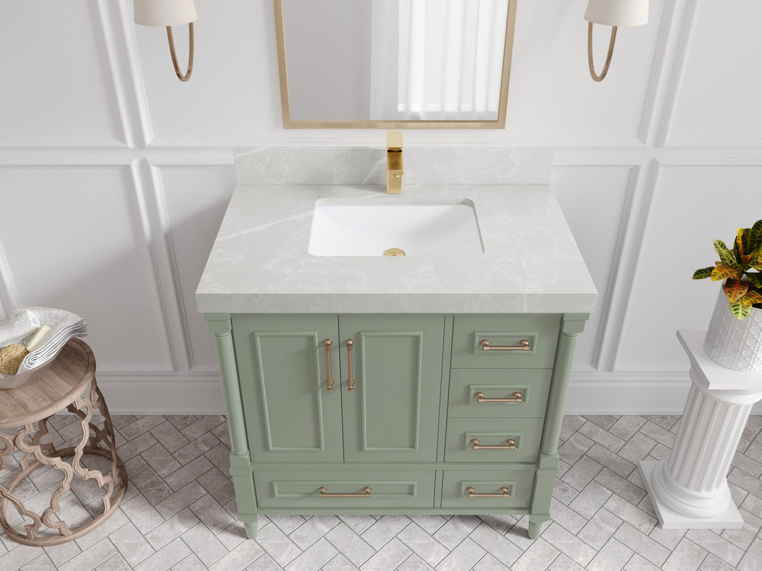Aberdeen 36 in. W x 22 in. D Center Sink Bathroom Vanity