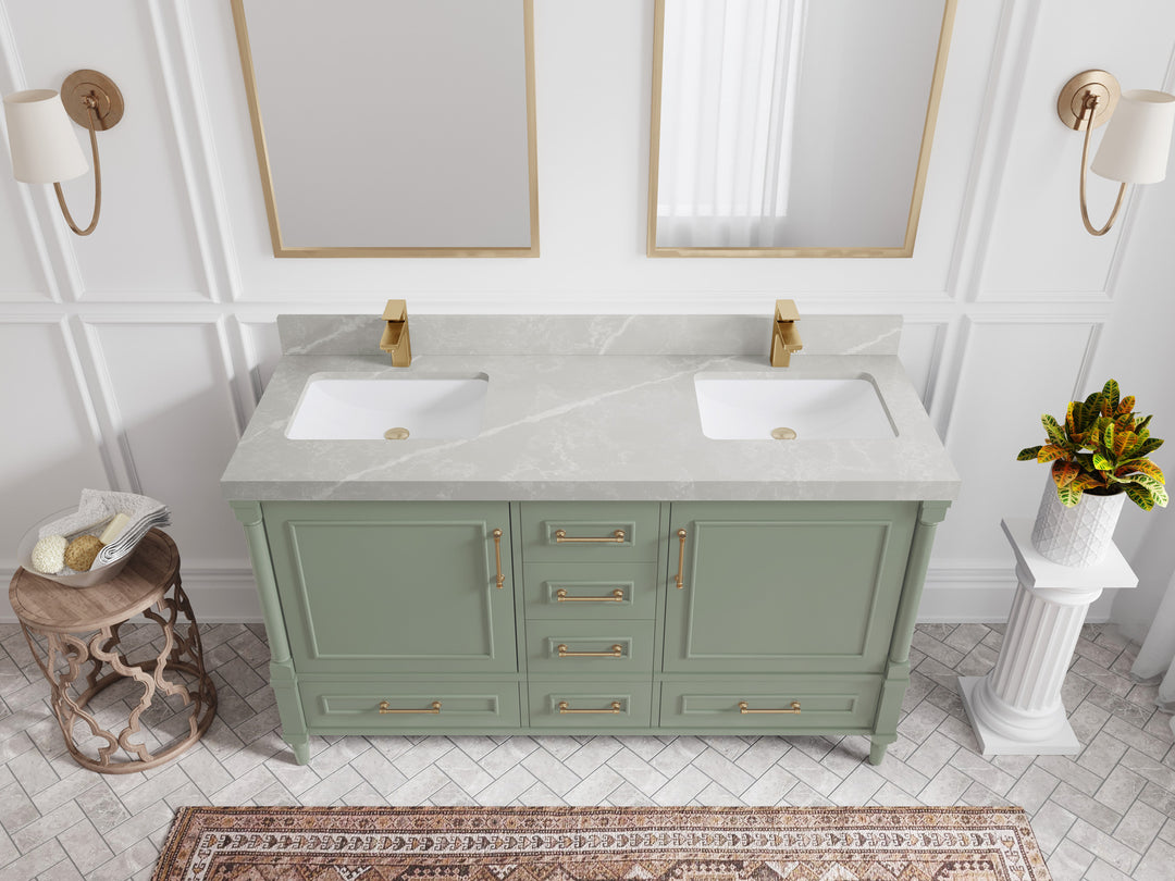 Aberdeen 60 in. W x 22 in. D Double Sink Bathroom Vanity